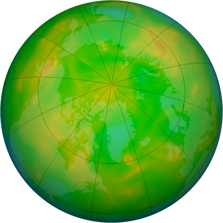 Arctic ozone map for 10 June 2014